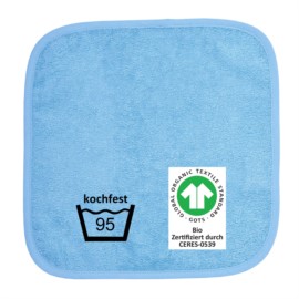 GOTS kochfest blau Seiftuch 30x30 cm