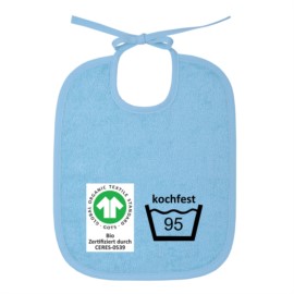 GOTS kochfest blau Bindelatz Gr��e 25x30 cm