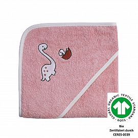 Dinofamilie rosa Kapuzen-Bt. Gr��e 80x80 cm