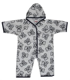 .Druck Teddy weiss Badeoverall Gr. 98/104