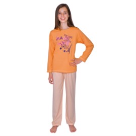 Md. Single-Schlafanzug Love maracuja Gr��e 116-176