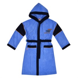 Kn. Bademantel Flugzeug hellblau Gr��e 128-152