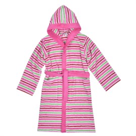 M�dchen-Bademantel Ringel orchidee Gr��e 128-164