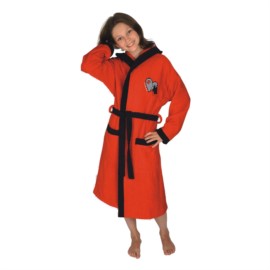 M�dchen-Bademantel Herz bordeaux Gr��e 128