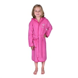 M�dchen-Bademantel Herz orchidee Gr��e 104-140