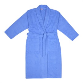 Da./He. Bademantel Schalkragen azur Gr��e S-XXL