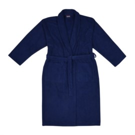 Da./He. Bademantel Schalkragen marine Gr��e S-XXL