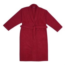 Da./He. Bademantel Schalkragen weinrot Gr��e S-XXL