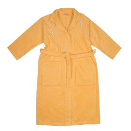 Damen Bademantel Stehkragen apricot Gr��e S-L