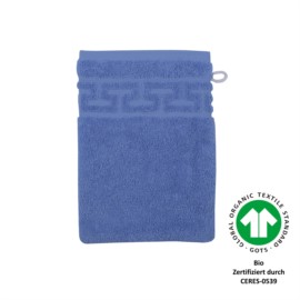 Jacquard M GOTS ciel Waschhandschuh Gr��e 17x22 cm