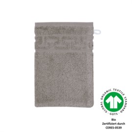 Jacquard M GOTS esche Waschhandschuh Gr��e 17/22 c
