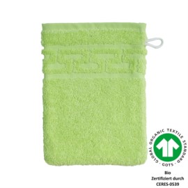 Jacquard M GOTS limone Waschhandschuh Gr��e 17/22 
