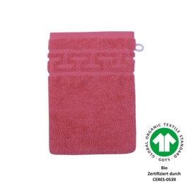 Jacquard M GOTS preiselbeere Waschhandschuh Gr��e 