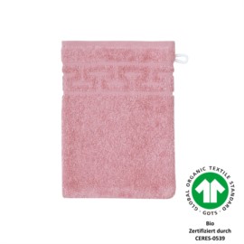 Jacquard M GOTS malve Waschhandschuh Gr��e 17/22 c