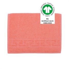 Jacquard M GOTS peach pink G�stetuch 30x50 cm
