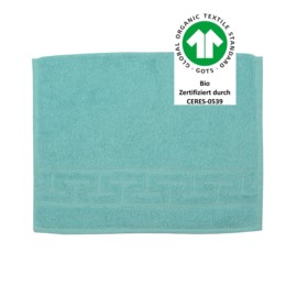 Jacquard M GOTS aqua sky G�stetuch 30x50 cm