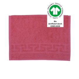 Jacquard M GOTS preiselbeere G�stetuch 30x50 cm