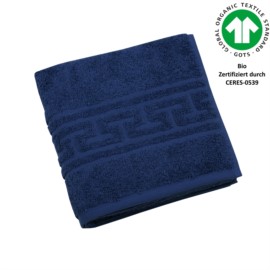 Jacquard M GOTS nachtblau Handtuch 50x100 cm