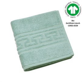 Jacquard M GOTS cloud blue Handtuch 50/100 cm