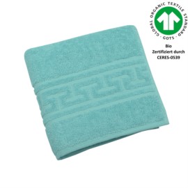 Jacquard M GOTS aqua sky Handtuch 50x100 cm