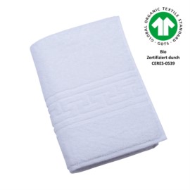 Jacquard M GOTS weiss Duschtuch 70x140 cm