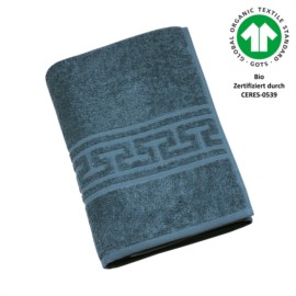 Jacquard M GOTS tiefseeblau Duschtuch 70/140 cm