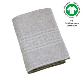 Jacquard M GOTS chrom Duschtuch 70x140 cm